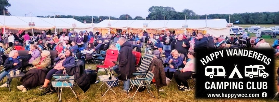 Happy Wanderers Camping Club members at a meet